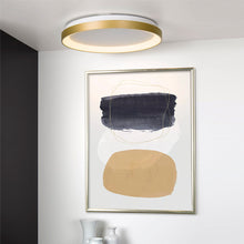 Cargar imagen en el visor de la galería, Plafón aluminio bronce difusor acrílico Ø 48 cm LED 38W - OYPL0009