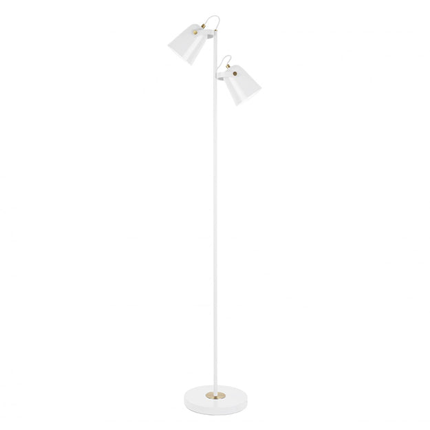 Lámpara de pie metal blanco Ø 31x1,55 cm 2 luces E14 - PGLP0008