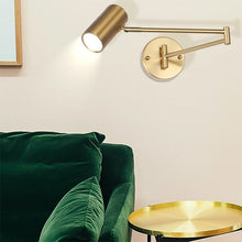 Cargar imagen en el visor de la galería, Apliqué metal dorado articulado Ø11,5 cm LED 5W - TOAP0034