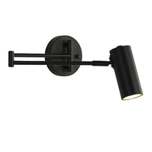 Cargar imagen en el visor de la galería, Apliqué metal negro articulado Ø11,5 cm LED 5W - TOAP0035