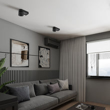 Cargar imagen en el visor de la galería, Foco sobrepuesto muro dimeable metal negro oro Ø 7,5x20 LED 1 W - TOFO0038