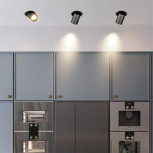 Cargar imagen en el visor de la galería, Foco embutido basculante dimeable metal negro Ø 4,5 cm LED 10W - TOFO0039