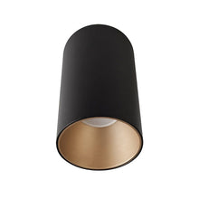Cargar imagen en el visor de la galería, Foco sobrepuesto dimeable metal negro oro Ø 9,5x15  LED 16 W - TOFO0043
