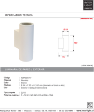 Cargar imagen en el visor de la galería, Foco blanco bidireccional Ø6,4x9,5x16 cm2 luces GU10 - TOFO0077