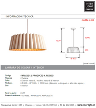 Cargar imagen en el visor de la galería, Lámpara colgante madera natural Ø 80 cm E27 - A pedido - WPLC0012