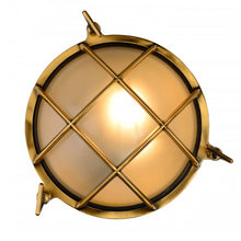 Cargar imagen en el visor de la galería, Apliqué aluminio vidrio bronce envejecido exterior IP 65 Ø 22x 23,5 cm E27 - LUAP0088