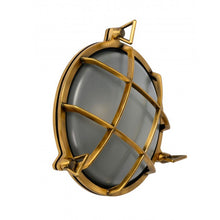 Cargar imagen en el visor de la galería, Apliqué aluminio vidrio bronce envejecido exterior IP 65 Ø 22x 23,5 cm E27 - LUAP0088