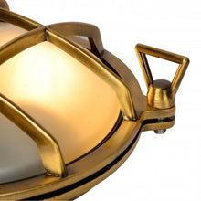 Cargar imagen en el visor de la galería, Apliqué aluminio vidrio bronce envejecido exterior IP 65 Ø 22x 23,5 cm E27 - LUAP0088