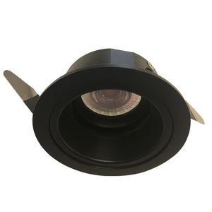 Foco embutido aluminio negro óptica profunda Ø9x4,5 cm GU10 - MUFO0117