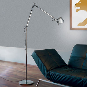 Lámpara de pie metal articulado cromo Ø28x1,72 cm E27 - LGLP0007