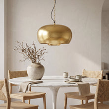 Cargar imagen en el visor de la galería, Lámpara colgante hierro color oro Ø 30cm E27 - IXLC0048
