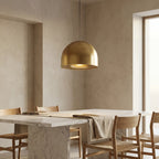 Lámpara colgante metal Oro Mate Ø 50x36,5 cm E27 - LULC0277