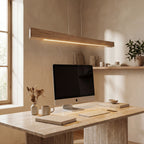 Lámpara colgante madera lenga con led por arriba y abajo 150CM LED 20.4W+8.5W - RBLC0009