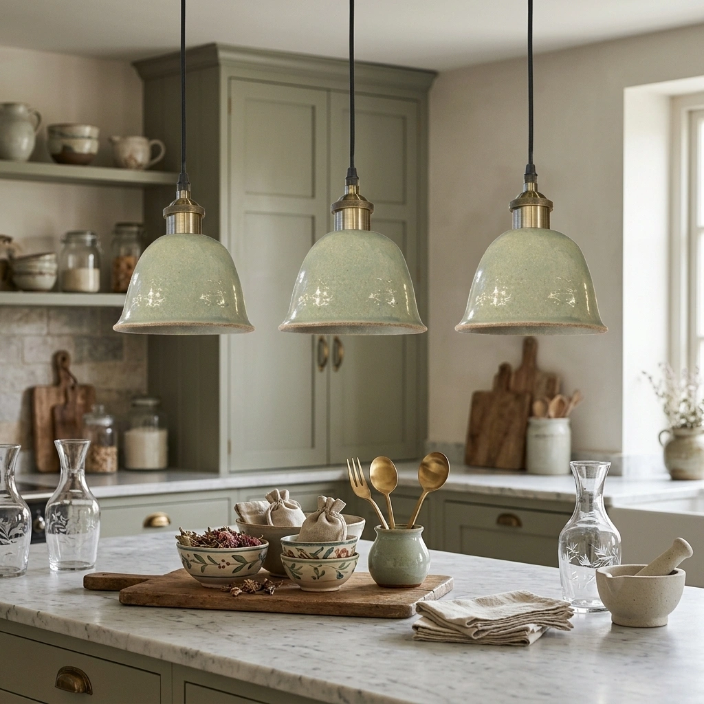 Lámpara colgante cerámica gres 3 luces E27 - A pedido