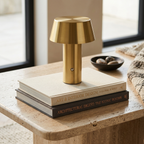 Lámpara de mesa metal  oro recargable  Ø14x20cm  3W LED - OPLS0046