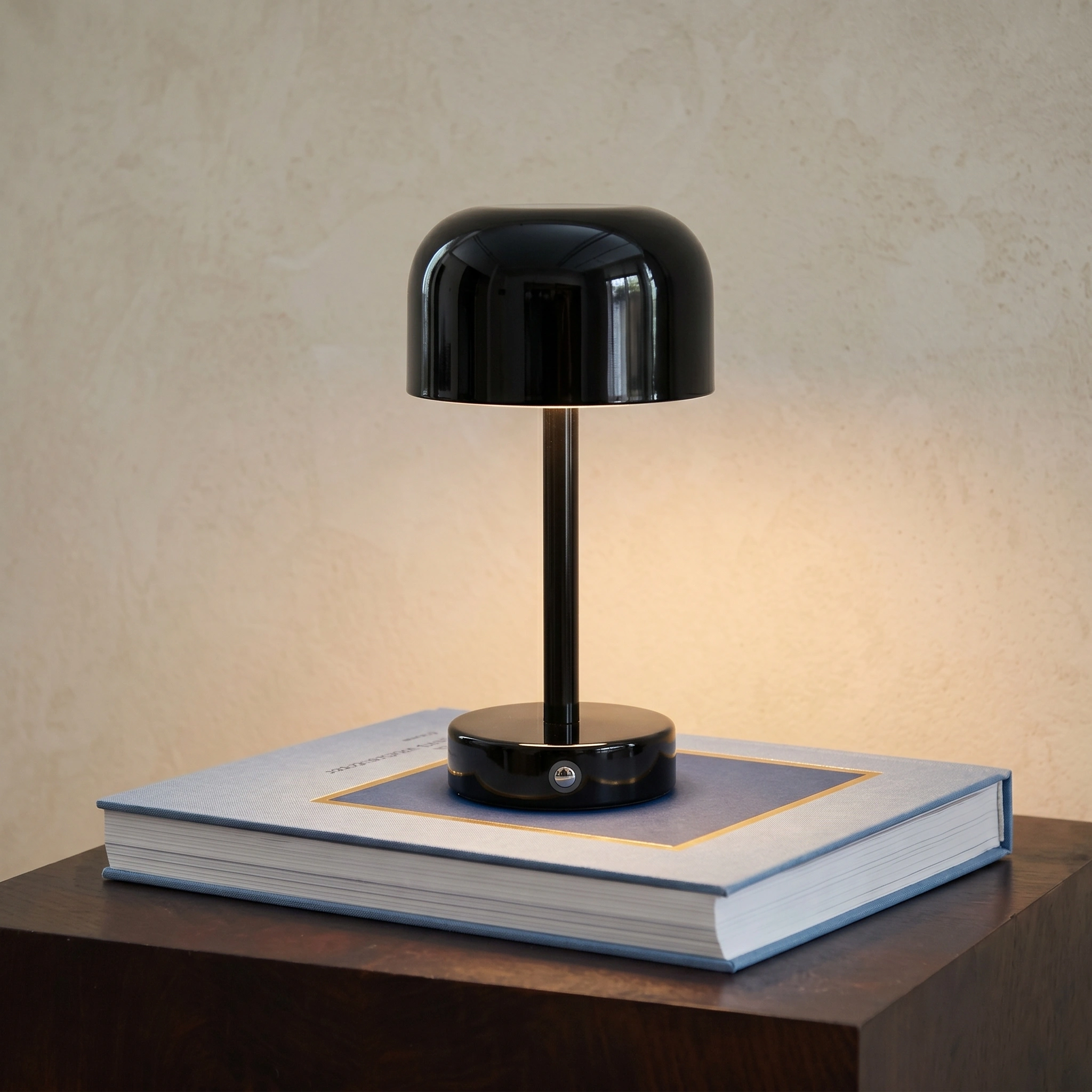 Lámpara sobremesa metal  recargable negro 24,5 cm LED- PGLS0063