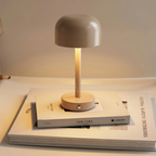 Lámpara sobremesa metal recargable beige Ø12,5x24,5 cm LED - PGLS0060