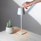 Lámpara sobremesa aluminio blanco Ø 10,5x38 cm LED 3,5 W - TOLS0014