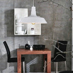 Lámpara colgante metal blanco Ø36x24 cm E27 - KKLC0068