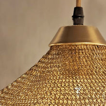 Cargar imagen en el visor de la galería, Lámpara metal dorado Ø40x51 cm E27 - ABLC0002
