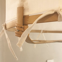 Cargar imagen en el visor de la galería, Lámpara colgante de bambú tela blanca Ø50x70 cm E27 - AFLC0014
