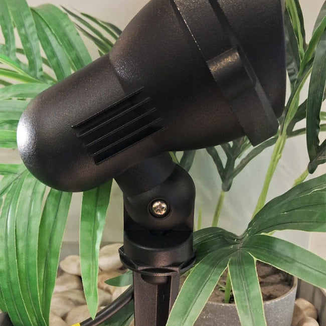 Estaca jardín aluminio negro IP65 Ø 9x37 cm GU10 - ANES0001