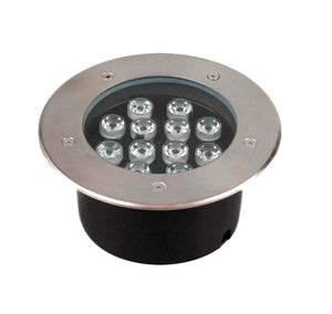 Foco piso acero exterior LED 12W - ANFO0008