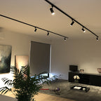 Foco metal negro para riel monofásico Ø6.5x220 cm LED 18W - ANFO0017