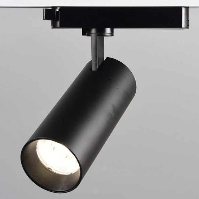 Foco metal negro para riel monofásico Ø6.5x220 cm LED 18W - ANFO0017