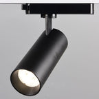 Foco metal negro para riel monofásico Ø6.5x220 cm LED 18W - ANFO0017