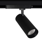 Foco metal negro para riel monofásico Ø6.5x220 cm LED 18W - ANFO0017