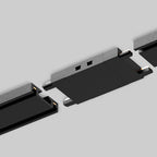 Unión tipo I horizontal para riel magnético ultra slim negro - ARCO0006