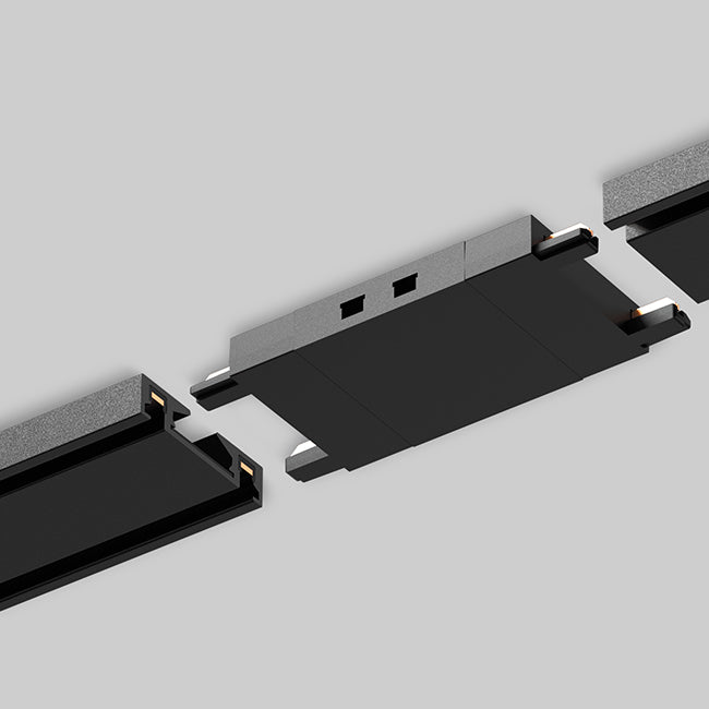Unión tipo I horizontal para riel magnético ultra slim negro - ARCO0006