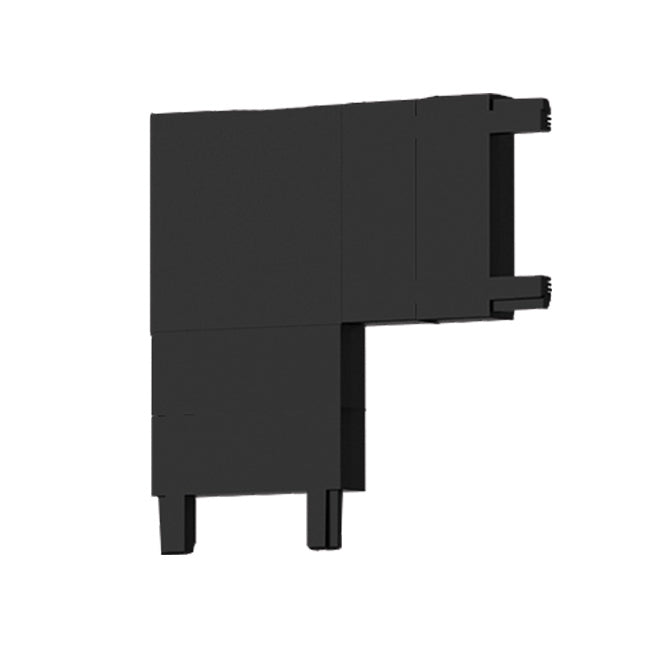 Unión tipo L horizontal para riel magnético ultra slim negro - ARCO0007