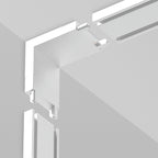 Unión tipo L vertical para riel magnético ultra slim blanco - ARCO0010