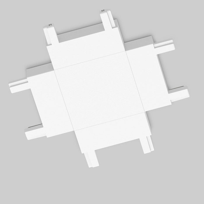 Unión tipo X horizontal para riel magnético ultra slim blanco - ARCO0011