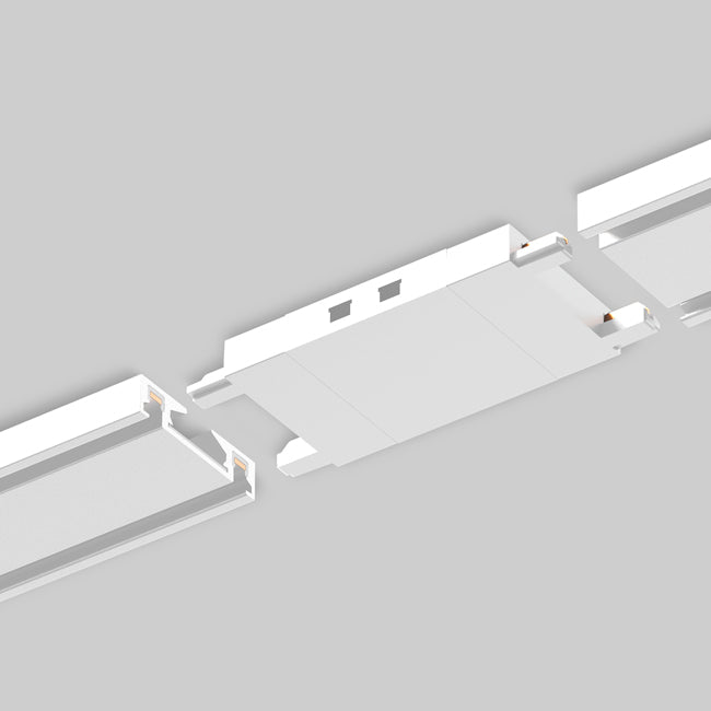 Unión tipo I horizontal para riel magnético ultra slim blanco - ARCO0012