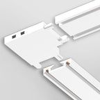 Unión tipo L horizontal para riel magnético ultra slim blanco - ARCO0013