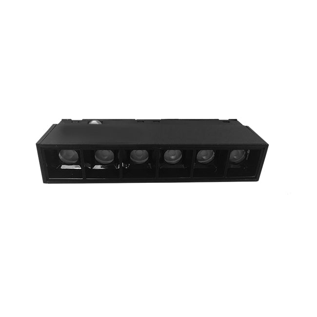 Foco metal negro para riel magnético LED 6W - ARFO0055