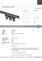 Foco fijo magnético ultra slim negro LED 6W TUYA - ARFO0037