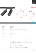 Foco dirigible magnético ultra slim negro 2 luces LED 2 x 9W TUYA - ARFO0039