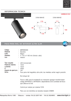 Foco dirigible magnético ultra slim negro LED 18W TUYA - ARFO0040