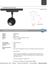 Cargar imagen en el visor de la galería, Foco dirigible magnético ultra slim negro LED 9,5W - ARFO0046
