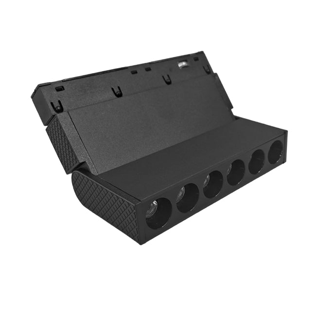 Foco dirigible magnético para riel aluminio negro LED 6W - ARFO0059