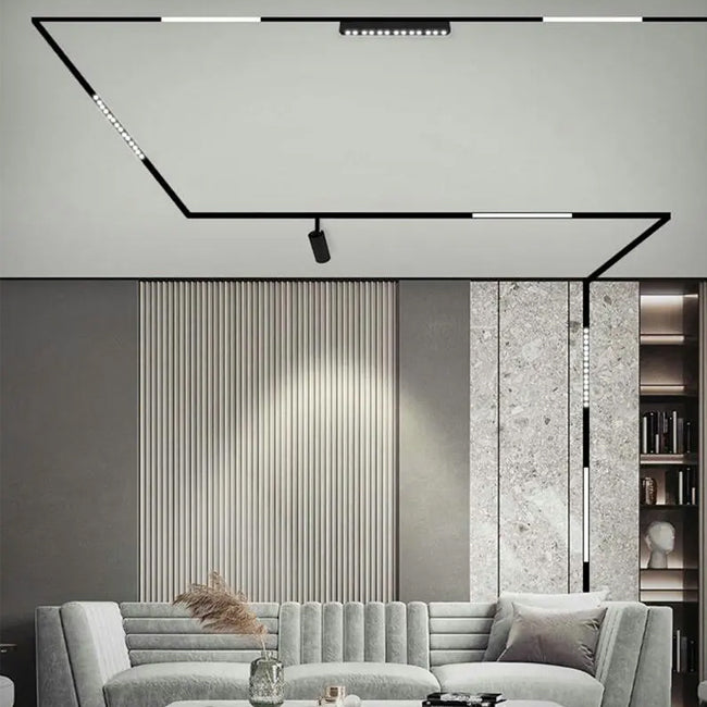 Foco dirigible aluminio para riel magnético negro LED 18W - ARFO0061