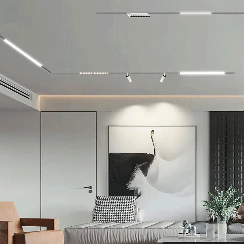 Foco para riel magnético aluminio blanco 60 cm LED 20W - ARFO0066