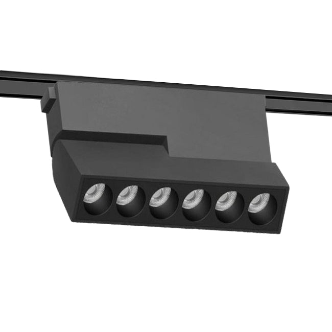 Foco abatible aluminio negro para riel magnetico SLIM 11,5cm  LED 10W TUYA - ARFO0074