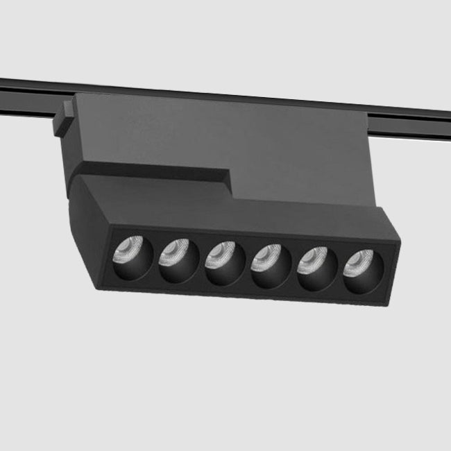 Foco abatible aluminio negro para riel magnetico SLIM 11,5cm  LED 10W TUYA - ARFO0074