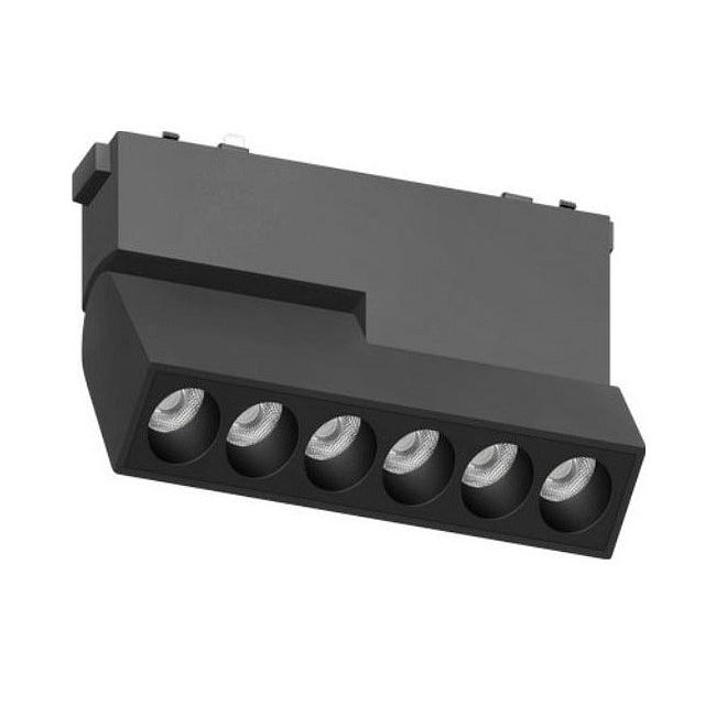 Foco abatible aluminio negro para riel magnetico SLIM 11,5cm  LED 10W TUYA - ARFO0074
