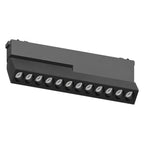 Foco abatible aluminio negro para riel magnetico SLIM 22cm 48v LED 20W TUYA - ARFO0075